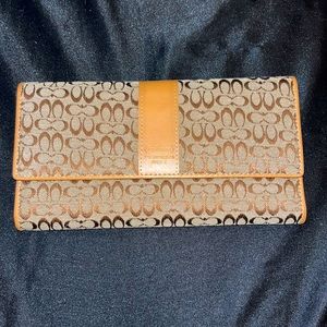 Leather coach wallet
